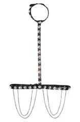 トップショップ レディース アクセサリー ベルト Topshop Jewel Body Harness Black ブラックのサムネイル