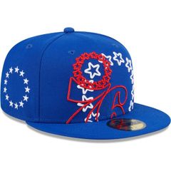 뉴 엘라 남성 액세서리 모자 로고 Mens New Era Royal Philadelphia 76ers Game Day Hollow Logo Mashup 59FIFTY Fit