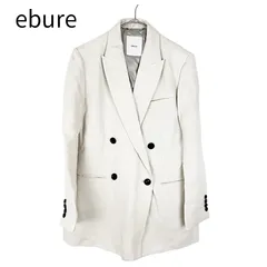 ebure エブール リネン100% ダブル テーラードジャケット アイボリー 38 レディースのサムネイル