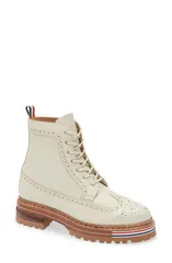 トムブラウン メンズ シューズ ブーツ・レインブーツ Thom Browne Longwing Lug Sole Boot Khaki カーキのサムネイル