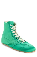 ドリス・ヴァン・ノッテン メンズ シューズ スニーカー サテン Dries Vanoten Soft Slim Satin High Top Sneaker Green 604 グリーンのサムネイル