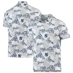 レインスプーナー メンズ トップス ポロシャツ Mens Reyn Spooner White New York Yankees Performance Polo White ホワイトのサムネイル