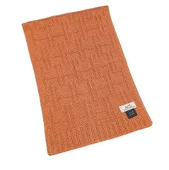 新品同様　エルメス  マフラー ブラウン Ｈ柄 カシミヤ 100％ ショート メンズ レディース 差し込みマフラー HERMES Ｈデザイン カシミア のサムネイル