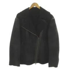 ジョンブル JOHNBULL フェイクムートンライダースジャケット AH063M ダブル オーバーサイズシルエット 裏地ボア ダブルジップ ブラック 黒 Fのサムネイル