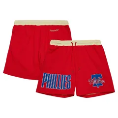 ミッチェルネス メンズ ボトムス ハーフパンツ・ショーツ ショートパンツ Mens Mitchell Ness Red Philadelphia Phillies OG 20 Fashion Shorのサムネイル