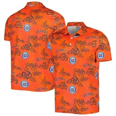 レインスプーナー メンズ トップス ポロシャツ プリント Mens Reyn Spooner Orange Detroitigers Cooperstown Collection Puamana Prのサムネイル