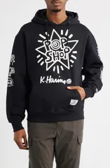アルファインダストリーズ メンズ アウター パーカー・スウェット コットン Alpha Industries x Keitharing Alpha Cotton Hoodie Black ブラックのサムネイル