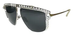 未使用 ドルチェ&ガッバーナ サングラス ラインストーン ドルガバ ロゴ DG DG2281  シルバー メタルフレーム アイウェア DOLCE&GABBANA ドルガバ メンズ レディース のサムネイル