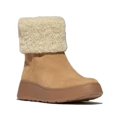 フィットフロップ レディース シューズ ブーツ・レインブーツ FitFlop F Mode Shearling Collar Zip Desertan タンのサムネイル