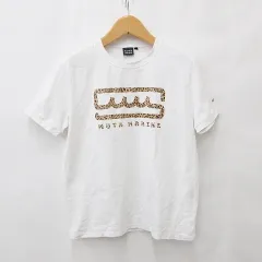 ムータ muta マリン MARINE Tシャツ 半袖 丸首 ヒョウ柄プリント 綿 白 ホワイト 7のサムネイル