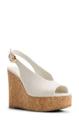 アルド レディース シューズ ヒール プラットフォーム サンダル ALDO Tatianah Platform Wedge Sandal White Bone ホワイトのサムネイル