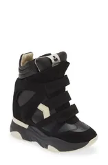 イザベル マラン レディース シューズ スニーカー Isabel Marant Balskee Hidden Wedge High Top Sneaker Black ブラックのサムネイル