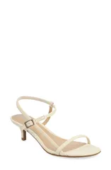 ミア レディース シューズ ヒール サンダル アンクル MIA Meleani Ankle Strap Kitten Heel Sandal Boneのサムネイル