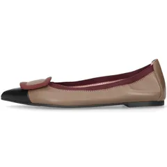 プリティ・バレリーナ レディース シューズ パンプス Pretty Ballerinas Pointed toelasticated ballet flataupe トープのサムネイル