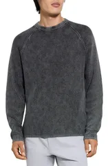 セオリー メンズ アウター パーカー・スウェット セーター Theory Washed Breach Sweater Washed Black ブラックのサムネイル