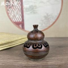 美品 百福瓢簞薫炉 香具 茶道具 金属工芸品 置物 - メルカリ