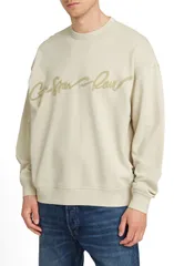 ジースター メンズ アウター パーカー・スウェット クルーネック シャツ コットン GSTAR Chenille GScript Loose Organicotton Crewneck Sweatshのサムネイル
