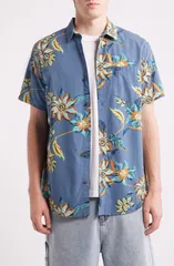 リップカール メンズ トップス シャツ Rip Curl Sessionshort Sleeve ButtonUp Shirt Bluefinのサムネイル