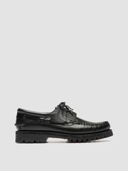 オフィチーネクリエイティブ メンズ シューズ レザー Officine Creative Heritage Flexi 001 Leather Boat Shoes Black ブラック