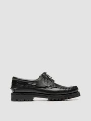 オフィチーネクリエイティブ メンズ シューズ レザー Officine Creative Heritage Flexi 001 Leather Boat Shoes Black ブラックのサムネイル