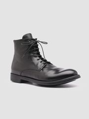 オフィチーネクリエイティブ メンズ シューズ ブーツ・レインブーツ レース レザー Officine Creative Hive 016 Leather LaceUp Booti Black ブラック