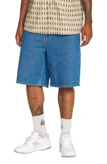 ボルコム メンズ ボトムス デニムパンツ ショートパンツ Volcom Billow Loose Fit Denim Shorts Bold Blue ブルーのサムネイル