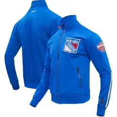 プロスタンダード メンズ アウター ジャケット・ブルゾン Mens Pro Standard Blue New York Rangers Classic FullZip Track Jacket Blのサムネイル
