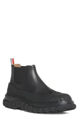 トムブラウン メンズ シューズ ブーツ・レインブーツ チェルシー ブローグ Thom Browne Brogued Chelsea Duck Boot Black ブラックのサムネイル
