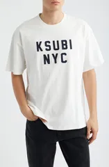 スビ メンズ トップス Tシャツ グラフィック Ksubi NYC Ekcess Oversize Graphic TShirt White ホワイトのサムネイル