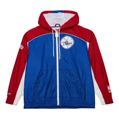 ミッチェルネス メンズ アウター ジャケット・ブルゾン Mens Mitchell Ness RoyalRed Philadelphia 76ers Hardwood Classics Big Shoのサムネイル