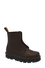 ドクターマーチン レディース シューズ パンプス ブーツ レース Dr Martens Zebzag Laceless Boot Dark Brown ブラウンのサムネイル