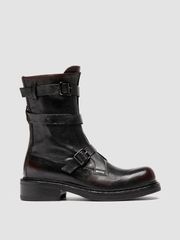 オフィチーネクリエイティブ レディース シューズ ブーツ・レインブーツ レザー Officine Creative Dakota 004 Leather Buckle Boots Burgundy バ