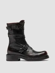 オフィチーネクリエイティブ レディース シューズ ブーツ・レインブーツ レザー Officine Creative Dakota 004 Leather Buckle Boots Burgundy バのサムネイル