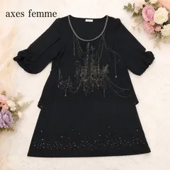 axes femme アクシーズファム シフォン重ね プリント チュニック Mのサムネイル