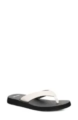 サヌーク レディース シューズ サンダル Sanuk Yoga Mat II Flip Flop White Black ホワイトのサムネイル