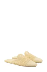 マンゴ レディース シューズ サンダル MANGO Crochet Indoor Mule Slipper Pastel Yellow イエローのサムネイル