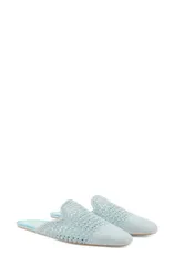 マンゴ レディース シューズ サンダル MANGO Crochet Indoor Mule Slipper Blue ブルーのサムネイル
