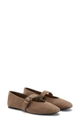 マンゴ レディース シューズ パンプス MANGO Mary Jane Ballet Flat Sand サンドのサムネイル