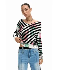 デジグアル レディース アウター ニット・セーター Desigual Womens Fine Wrap Sweater Black ブラックのサムネイル