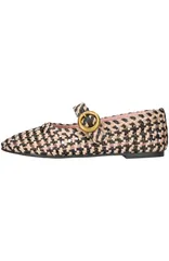 プリティ・バレリーナ レディース シューズ パンプス Pretty Ballerinas Woven Mary Jane Black ブラックのサムネイル