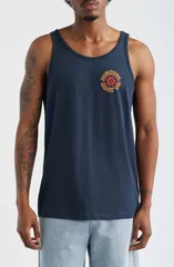 リップカール メンズ トップス シャツ コットン グラフィック Rip Curl Pacific Rinse Cotton Graphic Tank Dark Navy ネイビーのサムネイル