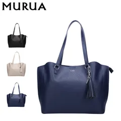 MURUA ムルーア トートバッグ レディース ファスナー付き A4サイズ対応 タッセル ライト MR-B1326のサムネイル