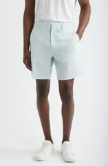 セオリー メンズ ボトムス ハーフパンツ・ショーツ ショートパンツ リネン Theory Standard Good Linen Blend Shorts Dark Icy Dewのサムネイル
