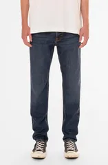 ヌーディージーンズ メンズ ボトムス デニムパンツ コットン Nudie Jeansteady Eddie II Slim Tapered Organicotton Jeans Blue Soil ブのサムネイル