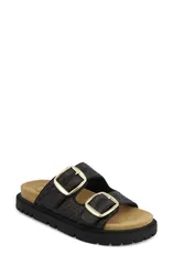 ミア レディース シューズ サンダル プラットフォーム MIA Monica Platform Slide Sandal Black ブラックのサムネイル