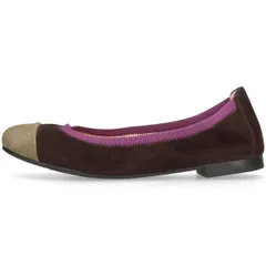 プリティ・バレリーナ レディース シューズ パンプス Pretty Ballerinas Round toelasticated ballet flat Brown ブラウンのサムネイル