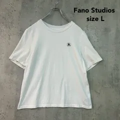 Fano Studios ファノストゥディオズ L ホワイト Tシャツ 半袖 カットソー クルーネック 丸首 ワンポイント ロゴ サークルロゴ プリント トップス コットン 綿100% カジュアル シンプル インナー スタンダード ★ ■◆のサムネイル