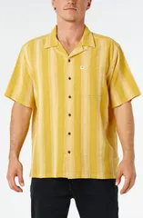 リップカール メンズ トップス シャツ コットン Rip Curl Classic Surf Weaver Stripe Cotton Camp Shirt Ochre ストライプのサムネイル