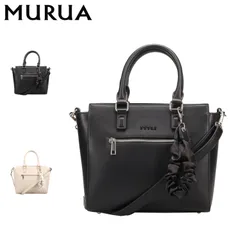 MURUA ムルーア トートショルダーバッグ レディース 2WAY 斜めがけ ファスナー付き ギャザーチャーム MR-B1335のサムネイル
