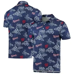 レインスプーナー メンズ トップス ポロシャツ Mens Reyn Spooner Navy Washingtonationals Performance Polo Navy ネイビーのサムネイル